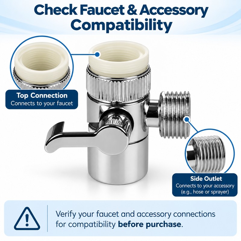 Faucet Diverter Valve for Redirecting Water Flow – Manual Switch