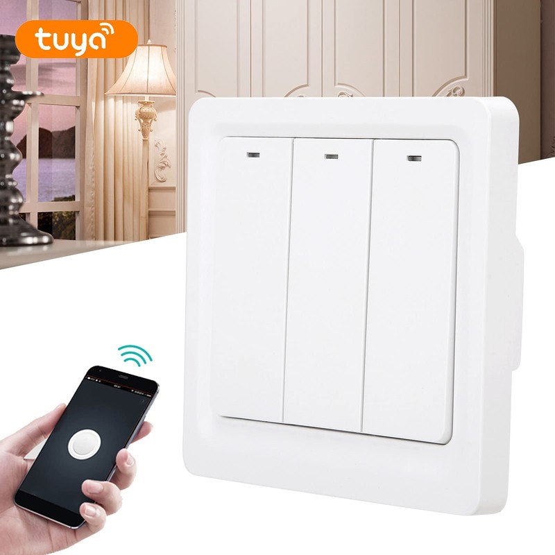 Wall Panel Smart Light Switch, 3 Gang ABS 600W Fire