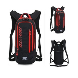 Clakllie Cycling Backpack, Ultra Lightweight, Road Bike Backpack, Waterproof, Hydration Bag, Bicycle, Running, Climbing, Marathon, Jogging, Storable, Reflective, Walking Bag, 2.3 gal (6 L), black/red