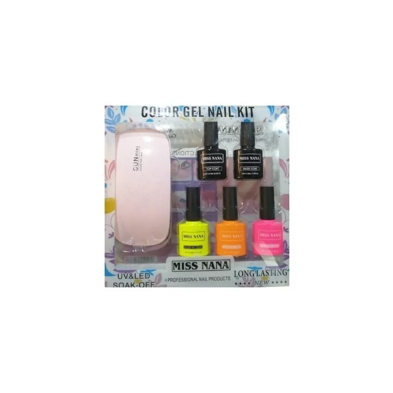 Miss Nana Kit Gel Color Esmalte Semipermanente Miss Nana