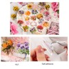 50pcs PET Transparent Clear Purple Violet Flower Vinyl Stickers Decals