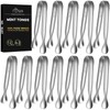 HOTEC Mini Sugar Tongs & Ice Tongs – 12-Pack 4.3"