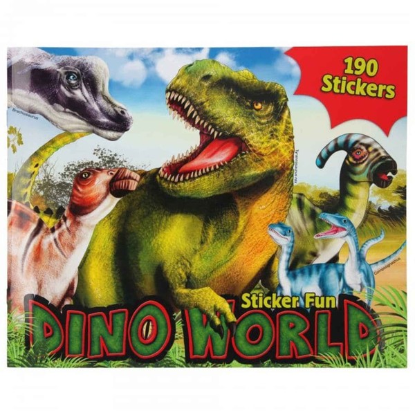 Depesche 11160 Dino World Sticker Album "Stickerfun", Sticker Book with