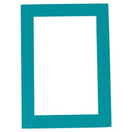 4x6 Teal Blue Matboard for 5x7 Frame - Precut Mat Board Acid-Free Teal Blue 4x6 Photo Matte Made to Fit a 5x7 Picture Frame, Premium Matboard for Family Photos, Show Kits, Art, Picture Framing, Pack