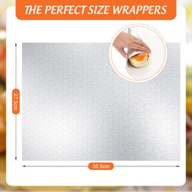 Teenyyou 800 Sheets Insulated Foil Sandwich Wrap Sheets for Burgers, Burritos, 10 3/4" x 14" Grease Resistant Pre Cut Aluminum Foil Sheets for Restaurants, Delis, Catering, Food Trucks, Carts