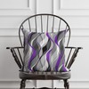 Black and Purple Grey Throw Pillow Covers Set of 2