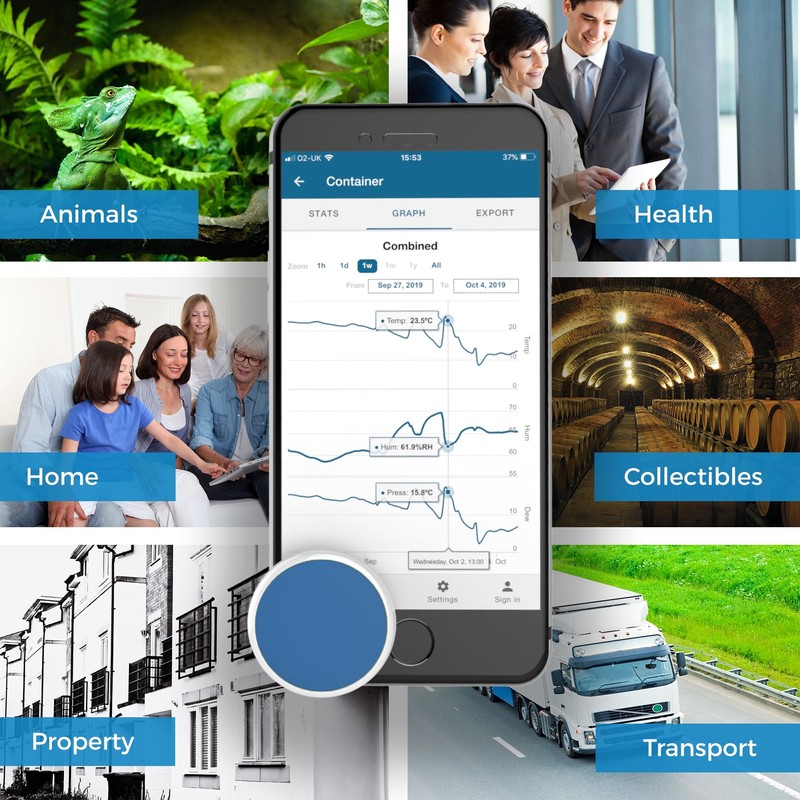 Tempo Disc Bluetooth Compatible Thermometer, Hygrometer & Dew Point Sensor
