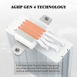 Thermalright Assassin Spirit 120 EVO White ARGB CPU Cooler, 120mm PWM Quiet ARGB Fan CPU Air Cooler, AGHP 4th Technology, Support Intel lga1700/1150/1151/1200&AMD:AM4/AM5, Computer Cooler