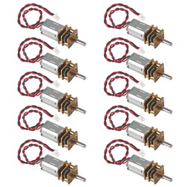 DIANN 10pcs Mini Micro N20 Gear Motor DC 3V-6V Slow Speed Full Metal Gearbox Motor with 1.25mm 2 Pin Connector for DIY Robot Car