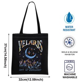 TOBGBE City of Starlight Inspired Canvas Shopping Bag The Fantasy Story Book Merch Book Lovers Gift Ideas (Starlight Tote)