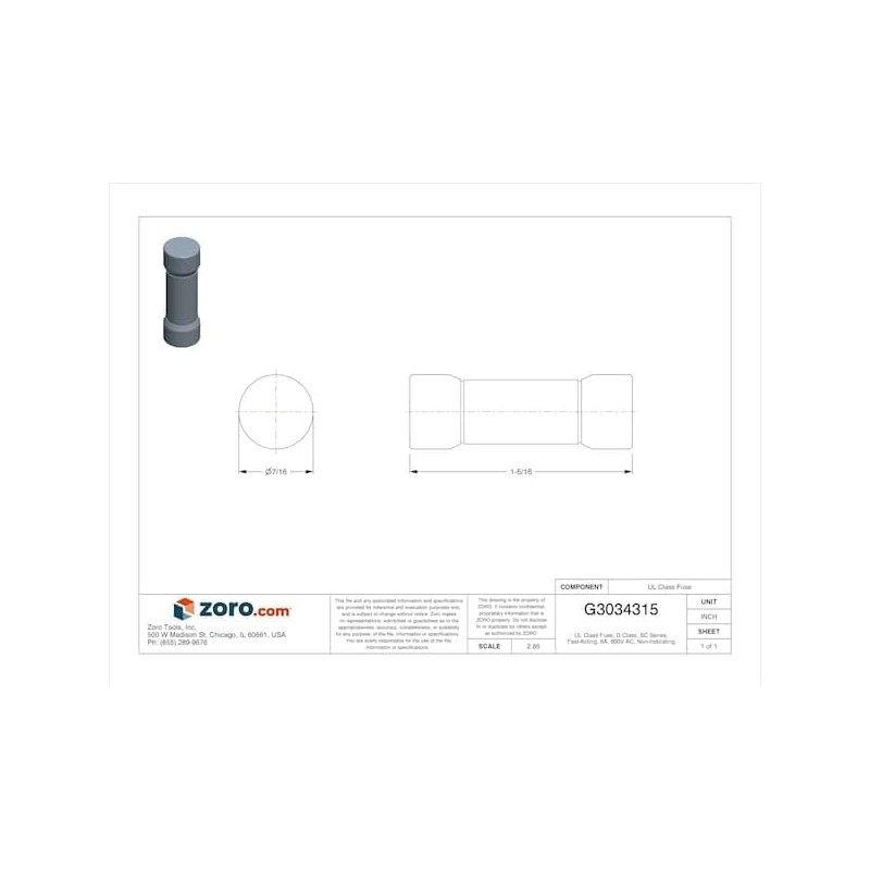 Bussmann BUSS 600V CLASS G FUSE, SC-6