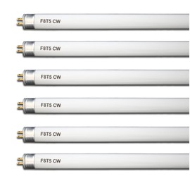 Accway (6 Pack) F8T5/CW 4100K 12’’ Linear Fluorescent Light Bulb, 8W Cool White T5 Tube, G5 Mini Bi Pins Base Replacement for Under Cabinet Light, RV, Closet