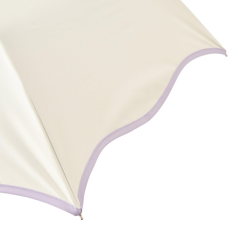 Francfranc Flanc Blackout Wave Piping Folding Umbrella, 19.7 inches (50