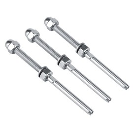 Fdit Threaded Cable Tensioners Nut Wire Rope Connectors for 1/8" Cable Railing (10 Pack)