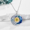 MONGAS Sun And Moon Necklace Sterling Silver Sun Moon Pendant