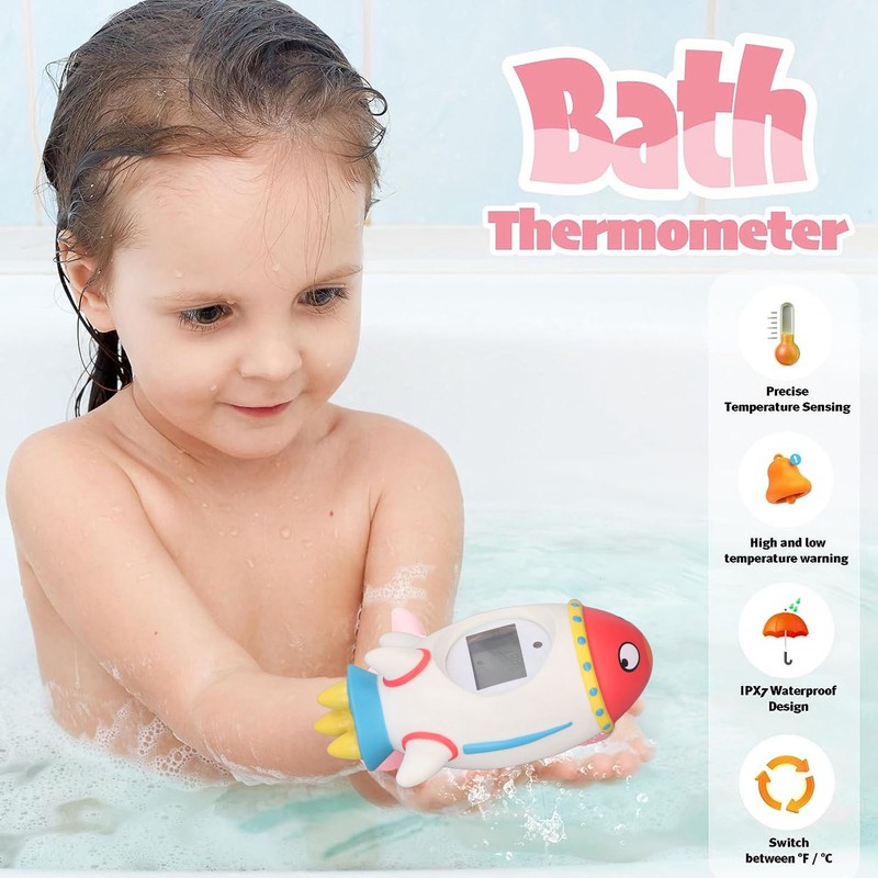 Baby Bath Thermometer Cartoon Baby Water Temperature Safety Waterproof Bathtub