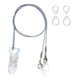 BTE Hearing Aid Clips Otoclip for Adults and Kids with 7mm 9mm 11mm Silicone Loops for BTE Hearing aids and Anti Lost Lanyard Cord and Carry case (Gray)