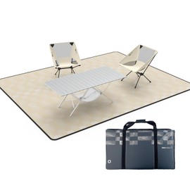 ONEFOREST Camping Table with 2 Camping Chairs and Picnic Blanket, Blanket Tote to Organize Table and Chairs for Outdoor Hiking Picnics BBQ Cooking