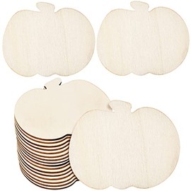 Thanksgiving Wooden Pumpkin Cutouts Unfinished Pumpkin Wood Crafts Pumpkin Wooden Ornaments Thanksgiving Wood Pumpkin Decorations for Painting DIY Crafts Thanksgiving Fall Decor (24 Pieces)