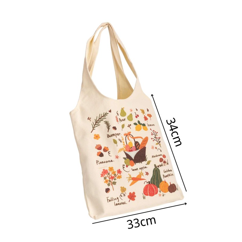 Umvabifut Canvas Tote Bags Autumn, Cute Shopping Bags, Reusable Grocery