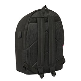 safta KINGS LEAGUE PORCINOS Rucksack für Laptop 39,6 cm (15,6 Zoll) und USB, ideal für Jugendliche verschiedener Altersgruppen, recycelter Stoff, bequem und vielseitig, Qualität und