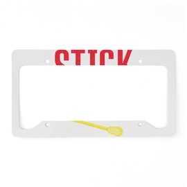 CafePress Squash Womens Stick P Aluminum License Plate Frame, License Tag Holder