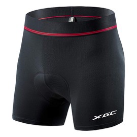 XGC Men's Cycling Shorts with Elasticated Breathable 4D Gel Seat Pad with High Density, black, xl