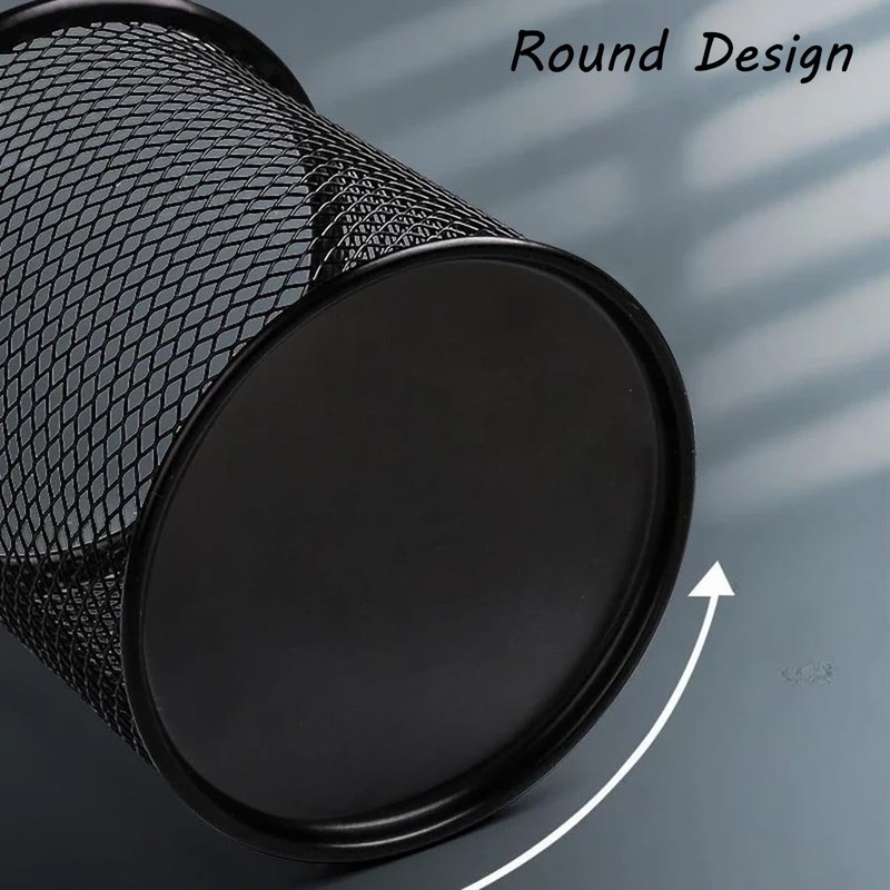 EastyGold Pen Holder Metal Pencil Organizer Mesh Cup Hollow Desktop