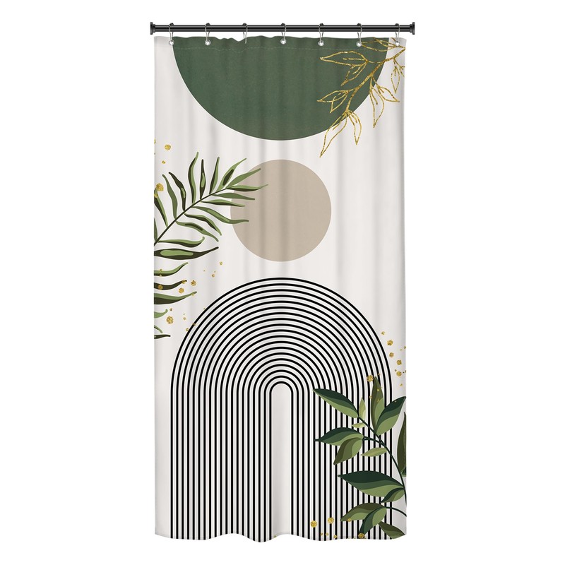 Mitpok Small Stall RV Shower Curtain 36Wx72H Half Single Sage