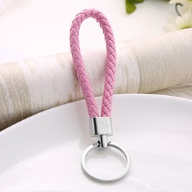 8 pcs Key Fob Leather Strap Lanyard Leather Braided Key Ring Car Key Ring Pendant Multicoloured, multicoloured