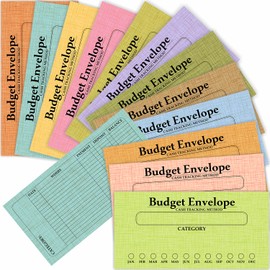 PARTH IMPEX 120 Pack Bulk Budget Envelopes for Cash, Budgeting Tracker Binder, Money Saving Challenge, Great for Money Management, Cash Stuffing and Savings Organizer 3.5" x 7" in 12 Color