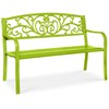 Best Choice Products Outdoor Bench Steel Garden Patio Porch Furniture
