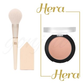 Hera Powder Brush Puff + Hera Sensual Powder Matte Eyeshadow No. 01 Rosy Suede 6.5g Set / 헤라 파우더 브러쉬퍼프+헤라 센슈얼 파우더 매트 아이섀도우 01호 로지스웨이드 6.5g 세트