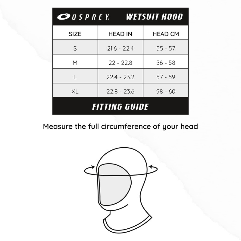 Osprey Wetsuit Hood | Unisex 2mm Neoprene, Durable, Stretchable Thermal