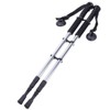 Nordic Walk Pole Lightweight Telescopic 2 Stick Silver