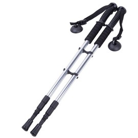 Nordic Walk Pole Lightweight Telescopic 2 Stick Silver