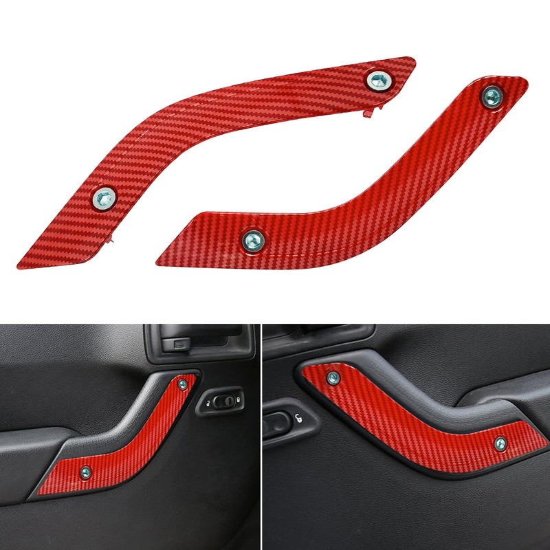 Timilge Interior Door Grab Handle Inserts Cover Door Handle Trim