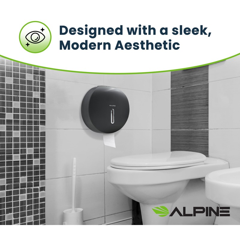 Alpine Commercial Toilet Paper Dispenser - Jumbo Toilet Paper Dispenser,