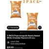 Popcornopolis 2-PACK Popcornopolis Nearly Naked White Cheddar Popcorn (14 oz.)