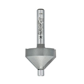 Trend Professional Pin Guided Chamfer Bevel Cutter, 10mm Cut Diameter & 14mm Cut Length, 1/4 Inch Shank, 5.5mm Guide Pin, 10H/1X1/4TC