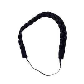 Hair Piece Hairband Circlet Alice band synthetic fiber braided braid black YZF-3080-1