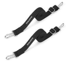 DIALESHU 2PCS Adjustable Bimini Top Straps, Pontoon Canopy Replacement Sturdy Nylon Straps with Heavy Duty Double Snap Hook, 34-60.5 Inches, Bimini Top Hardware
