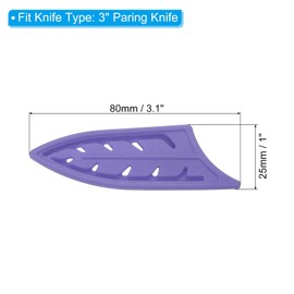PATIKIL Plastic Safety Knife Cover Sleeves for 3" Paring Knife, 2 Pack Knives Edge Guard Blade Protector Universal Knife Sheath for Kitchen, Blue