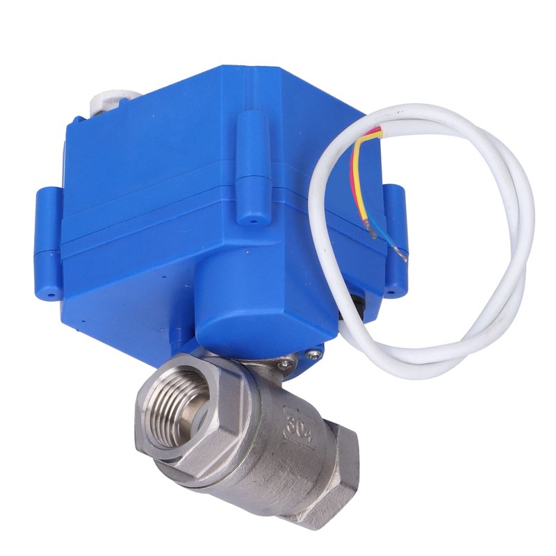 Motorized Ball Valve Stainless Steel Straight Through Mini Hydraulic Fitting