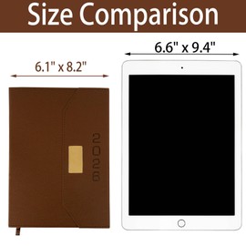 2026 Daily Monthly Planner - Calendar, January - December 2026, 100GSM Thick Paper, Leather Cover, Planner with Hourly Schedule,6.1" x 8.2", Daily Inside Page - Monthly Inside Page, Pen Holder, Bookmarks (Brown)