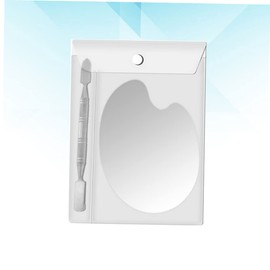 TOVINANNA 3sets Stainless Steel Nail Art Palette Set Arc Shape Mixing Makeup Mixing Tool for Eyelash Eye Shadow and Foundation Application Easy to Clean for Salons and Personal Use