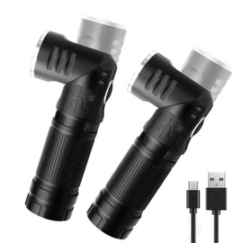 HAUTMEC Rechargeable LED Flashlights 500 High Lumens Super Bright Magnetic Flashlight Waterproof Mini Flashlight 3 Modes Handheld Small Flashlights Powerful for Camping, Outdoor, Hiking(2 Pack)