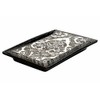 Boston International Ceramic Guest Towel Caddy, Beaded Black 9.25 x