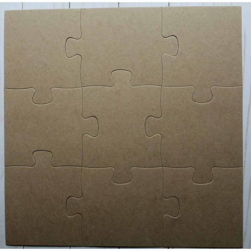 9 piece 12" x 12" jumbo jigsaw puzzle cardboard die