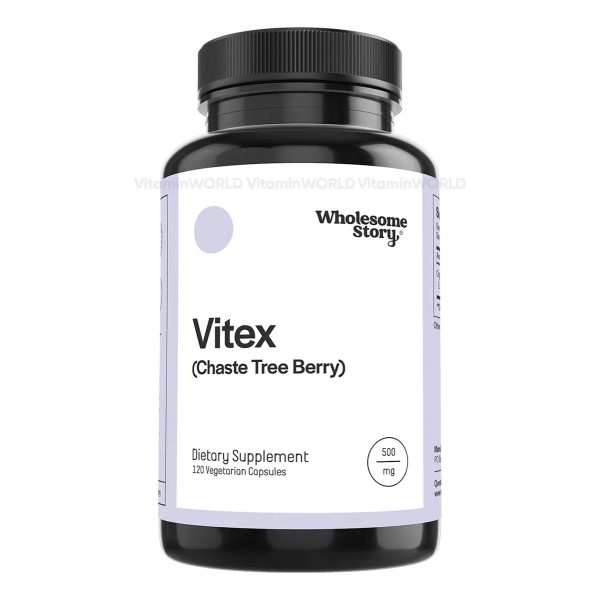 Vitex Chasteberry 500mg Wholesome Story, 120 Cpsulas Vegetarianas Suplemento Natural